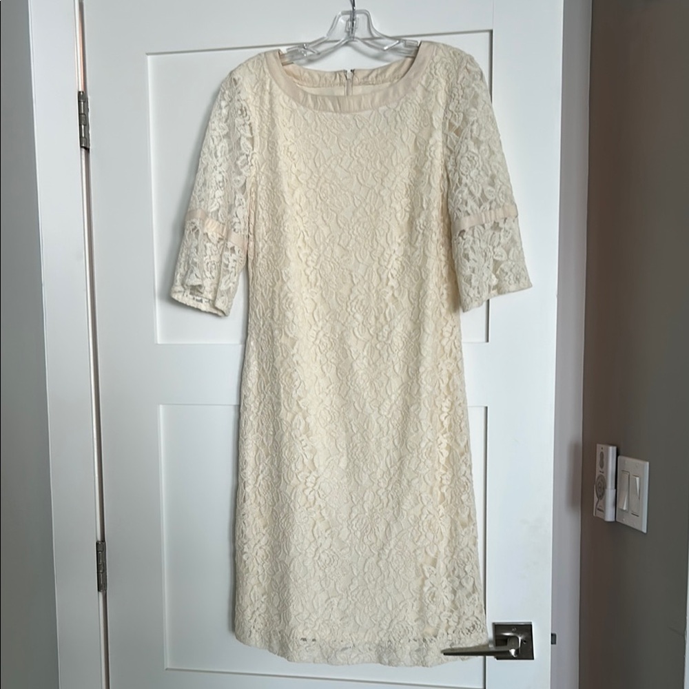 Elegant Cream Lace Dress